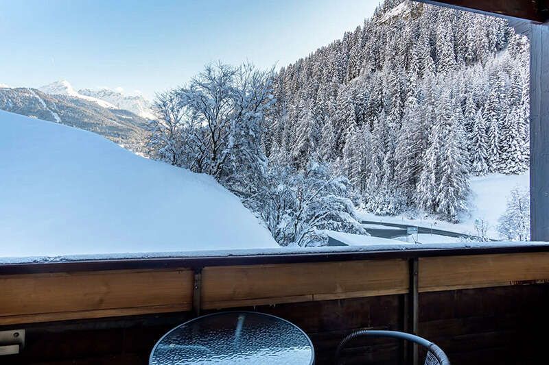 Balkon vom Doppelzimmer im Hotel Das Schlossberg 