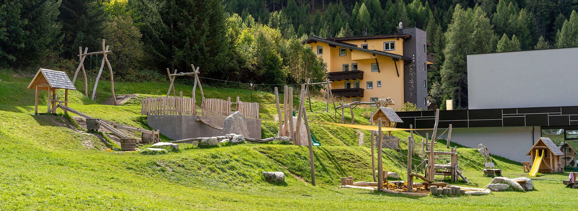 Spielplatz vom Schlossberg Hotel in Nauders Tirol