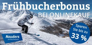 Frühbucherbonus bei Onlinekauf von Skitickets für Nauders