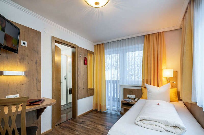 Single room in the Hotel Das Schlossberg in Nauders