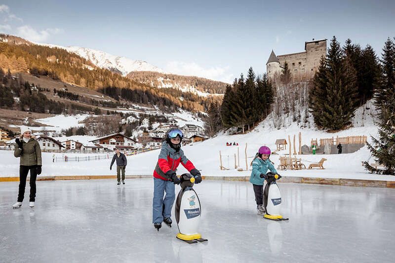 Ice skating in the winter wonderland in Nauders